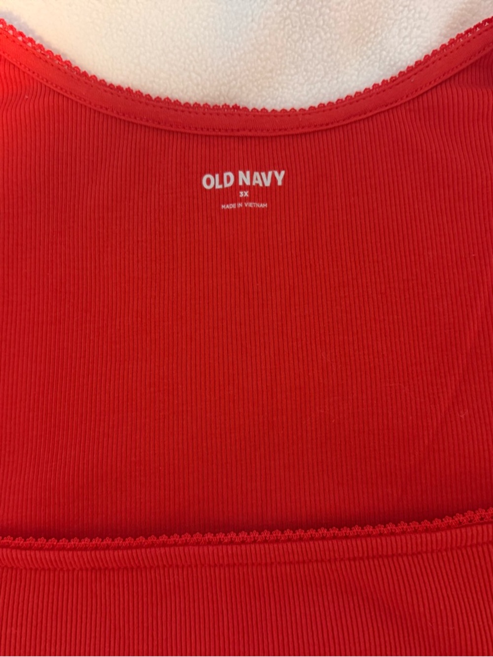 Fitted Square Neck Red Top sz 3X - Picture 6 of 12